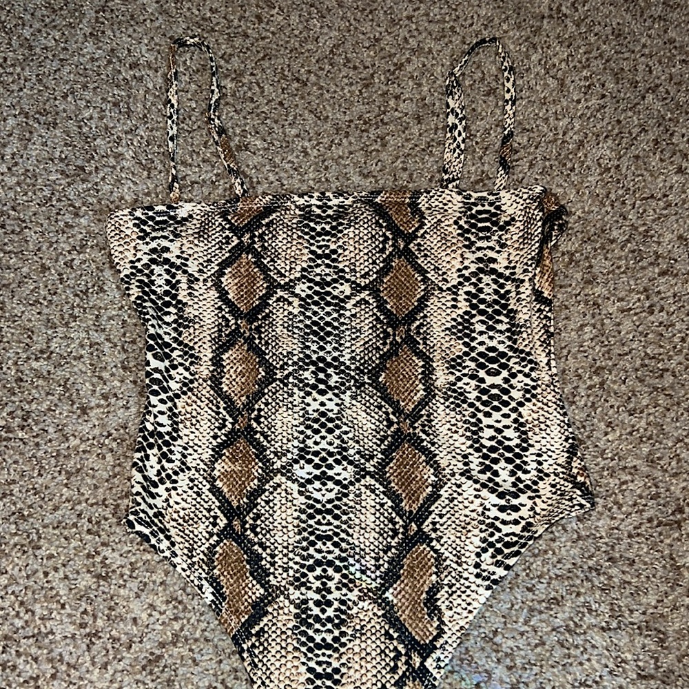 SHEIN snakeskin print bodysuit. Size small